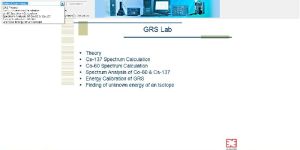GRS EXPERIMENTS TUTOR