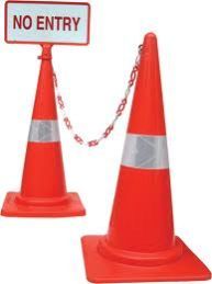 Traffic Cone with Chain