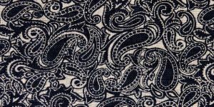 Teal Floral Printed Fabric