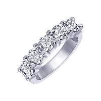 8 Stone Platinum Earrings