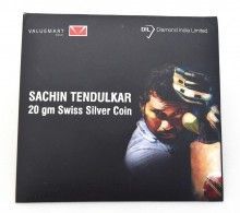 20 Gm Sachin Tendulkar Swiess Silver Limited Edition Memorabillia Coin