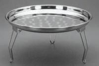 Stainless Steel Round Tray with Stand