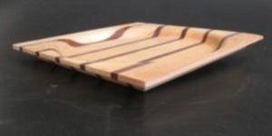 Zebra Cross Wooden Square Plate