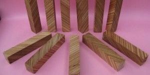 Zebrano Wood Cross Cut Pen Blanks