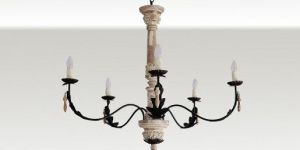 Wood & Metal Chandelier