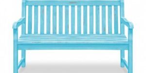Wooden Bench: Antique Blue