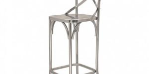 X-Back Bar Chair: Steel Silver