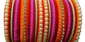 Pink Silk Thread Bangles