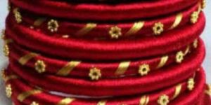 Red Embroidery Bangles