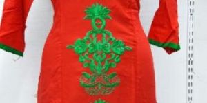 Red & Green Plan Kurti