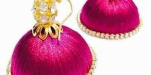 Silk Pink Jhumka