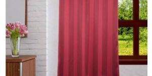 Lushomes Stripes Adorable Maroon Curtain