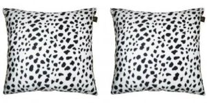 Lushomes White Leopard Skin Printed Cushion Covers