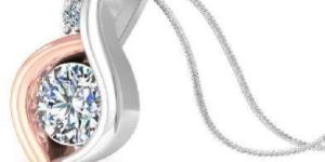 White Gold Unique Design Diamond Pendant