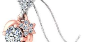 Rose Gold Unique Designer Diamond Pendant