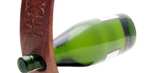 Wooden Single Bottle Holder