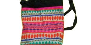 Ladies Multicolor Striped Handbag