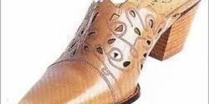 Brown Leather Shoe Fabric Engraving Services