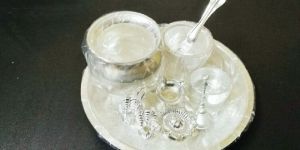 Silver Coated Pooja Thali