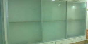 Glass Sliding Shutter Cupboard