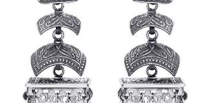 Triple Layered Square Jhumkis