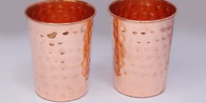 Copper Hammered Glass