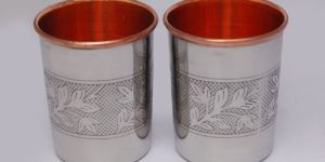 Steel Copper Embossed Glass