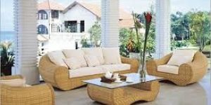 Luxurious Cane Sofa Set