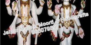 Marble Vishnu Laxmi Statues