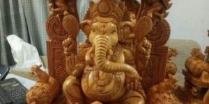 Fine Wooden Ganesh Statue