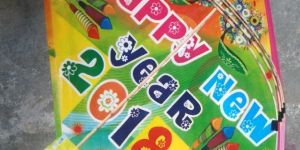 New Year Printed Plastic Kites