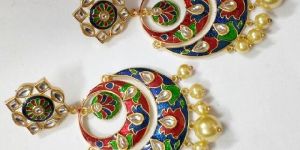 Meenakari Round Earrings