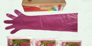 Pink Veterinary Full Hand Gloves