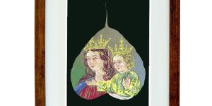 Mother Mary with Jesus Christ Colorful Painting