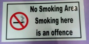 Acrylic No Smoking Sign