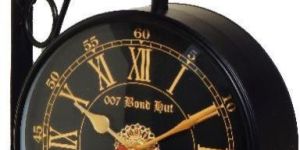 Double Sided Railway Station Clock