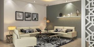3D Living Room Interior Designing