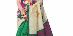 Forest Green Bhagalpuri Silk Saree for Women