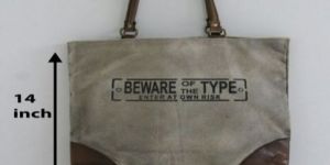 PH076 Canvas Mix Leather Tote Bag