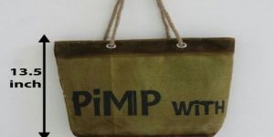 PH081 Canvas Mix Leather Tote Bag