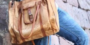 PH091 Canvas Mix Leather Duffle Bag