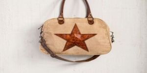 PH092 Canvas Mix Leather Tote Bag