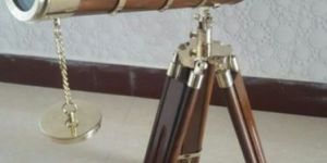 Brass Wooden Stand Telescope
