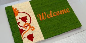 Bleach Printed PVC Tufted Coir Mats