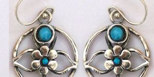 925 Silver Turquoise Gemstone Earring Jewelry