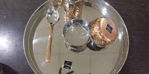 Copper Thali Set