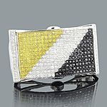 white yellow black diamond mens ring 114ct-sterling-silver-p