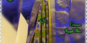 Ikkat Print Raw Silk Sarees