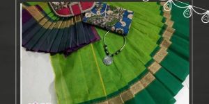 UT Chettinad Cotton Sarees with Kalamkari Blouse