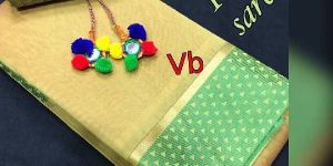 Vb Kota Cotton Sarees with Jaquard Blouse